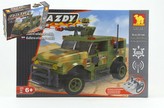 Stavebnice Dromader Vojáci Auto RC 20218 na vysílačku na baterie 284ks v krabici 37x24x7cm