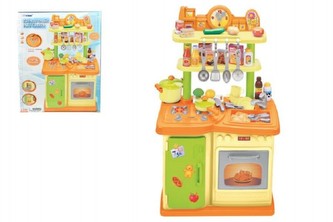 Kuchyňka plast 98cm na baterie se zvukem se světlem 44ks 63x98x37,5cm v krabici