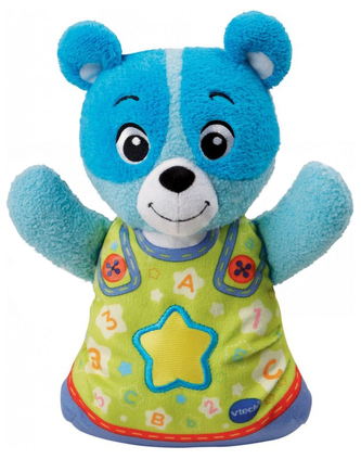 Usínáček Medvídek - modrý Vtech pro nejmenší plyš 22cm na baterie se zvukem se světlem 0+