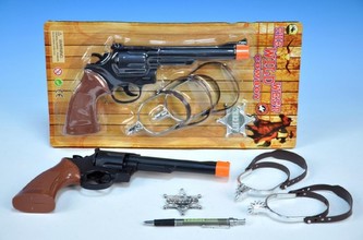 Pistole klapací 30cm s doplňky na kartě