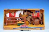 Kůň fliška (2x22cm+1x12cm) s doplňky v krabici