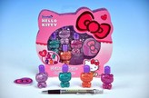 Sada laků na nehty Hello Kitty 5cm 4ks + flitry + pilník v krabičce