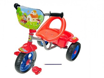 KMS Tříkolka šlapací 70x57x48cm kov s košíkem 3-6 let