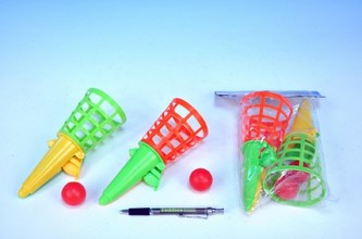 Hra Catch ball 2ks s míčkem plast 19cm v sáčku