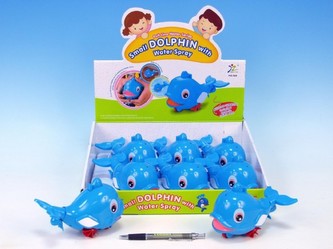 Delfín natahovací jezdící/plavající/stříkací 15cm  od 18 měsíců