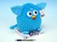 Furby plyš 20cm modrý na podstavci