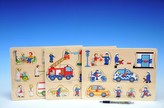 Vkládačka záchranáři dřevo 30x22,5cm 3 druhy od 12 měsíců - 1 kus