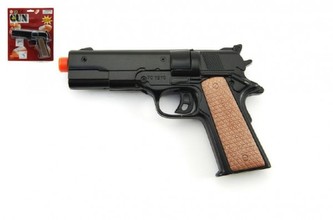 Pistole kapslovka 12cm kov 8 ran na kartě