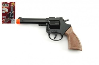Pistole kapslovka 18cm kov 8 ran na kartě
