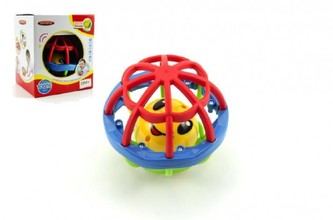 Chrastítko koule plast 10cm v krabičce