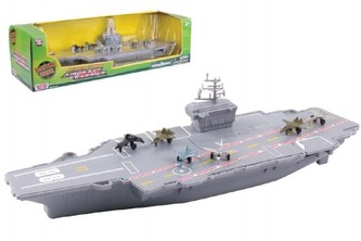 Letadlová loď plast 45cm na baterie se zvukem se světlem v krabici