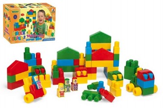 Kostky stavebnice Middle Block Super Big Wader plast 140ks v krabici 58x36x20cm