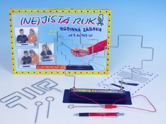 (NE)jistá ruka společenská hra na baterie v krabici 33x23x3,5cm