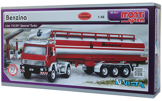 Stavebnice Monti 08/3 Benzina Liaz 1:48 v krabici 31,5x16,5x7,5cm
