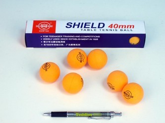 Míčky na stolní tenis SHIELD 4cm bezešvé oranžové 6ks v krabičce Míčky na stolní tenis SHIELD 4cm bezešvé oranžové 6ks v krabičce