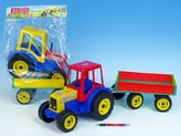 Traktor Farmer XXL s vlekem plast 69cm v sáčku