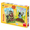 Puzzle Krtek na Mýtině 2x48 dílků v krabici 27x19x3cm