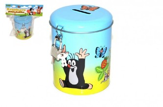 Pokladnička Krtek plech 9x11cm v sáčku Pokladnička Krtek plech 9x11cm v sáčku