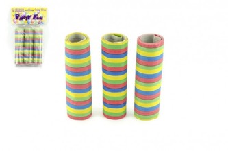 Spirály papír 3ks karneval v sáčku 13x20cm