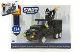 Stavebnice Dromader SWAT Policie Auto 324ks plast v krabici 38x28x6cm