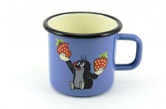 Hrnek s uchem Krtek 8x8cm smalt modrý