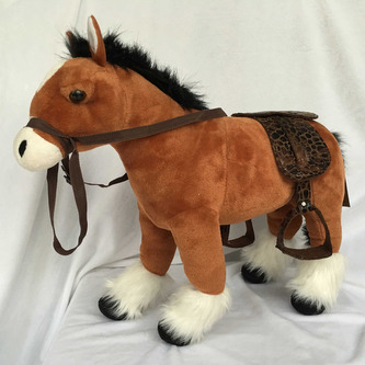 Plyšový kůň hnědý 38 cm