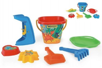 Sada na písek 7ks plast 18x29cm v síťce Wader