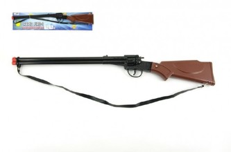 Pistole/Puška na kapsle 8 ran kov/plast 65cm na kartě