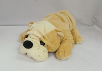 Buldok plyšový hnědý