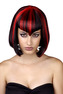 Paruka černo/červená - mikádo