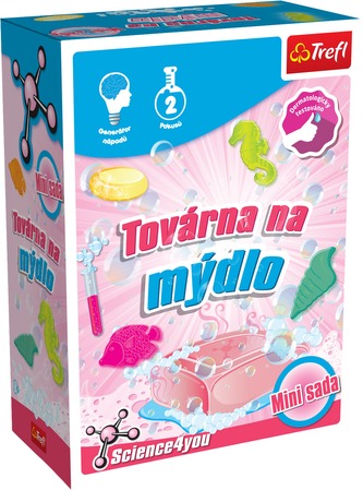 Továrna na mýdlo mini sada 2 pokusy Science 4 you v krabičce 11x16cm