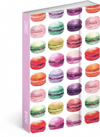 Diář 2018 - Makronky, týdenní magnetický, 10,5 x 15,8 cm