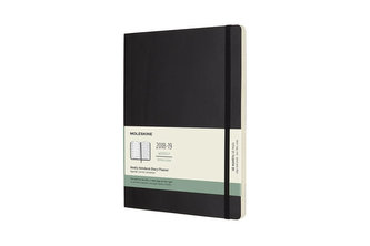 Moleskine: Plánovací zápisník 2018-2019 měkký černý XL
