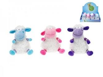 Ovečka plyš sedící 14cm asst 3 barvy
