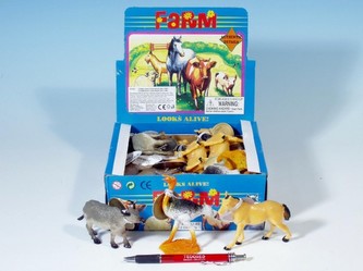 Zvířátka farma plast 8-13cm asst 6 druhů