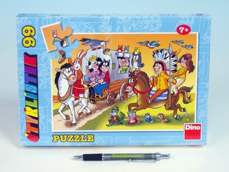 Puzzle Čtyřlístek dostavník 26,4x18,1cm 99 dílků v krabici 27x19x3,5cm