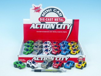 Auto mini na zpětné natažení kov 5cm, 6 druhů (1ks)