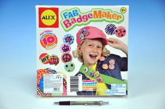 Vyrob si odznak z látky v krabici