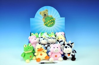 Zvířátko plyš 14cm na baterie se zvukem asst 4 druhy od 0 měsíců