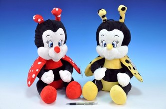 Brouček/beruška plyš 50cm sedící 2 barvy od 0 měsíců - 1 kus