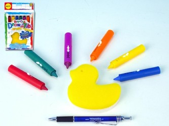 Pastelky do vany na tělo i vanu s houbičkou asst 6 barev v krabičce