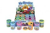 Sliz - hmota 100g monster neonová prdící s okem 7,5x6cm 6 barev 12ks v boxu