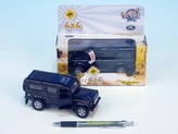 Auto Land Rover kov na zpětné natažení na baterie se zvukem se světlem asst 3 barvy v krabičce 17x10