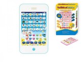Vzdělávací telefon plast 21x12cm česky mluvící na baterie 2 barvy v krabičce - 1 kus