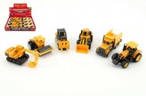 Auto stavební mini kov/plast 8cm volný chod; 6 druhů - 1 kus