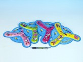 Bumerang Čtyřlístek plast 23cm 6 druhů na kartě - 1 kus