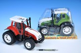 Traktor plast 25cm na setrvačník 2 barvy v krabičce - 1 kus