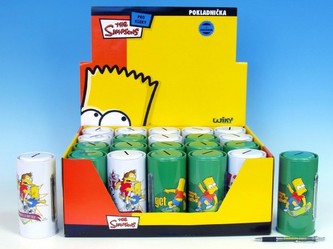 Pokladnička The Simpsons plech 8x17cm 2 barvy - 1 kus