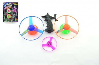 Vystřelovač disků/vrtulí plast 13cm asst na kartě