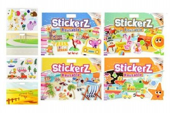 Blok se samolepkami opakovené použití 4 druhy - 1 kus